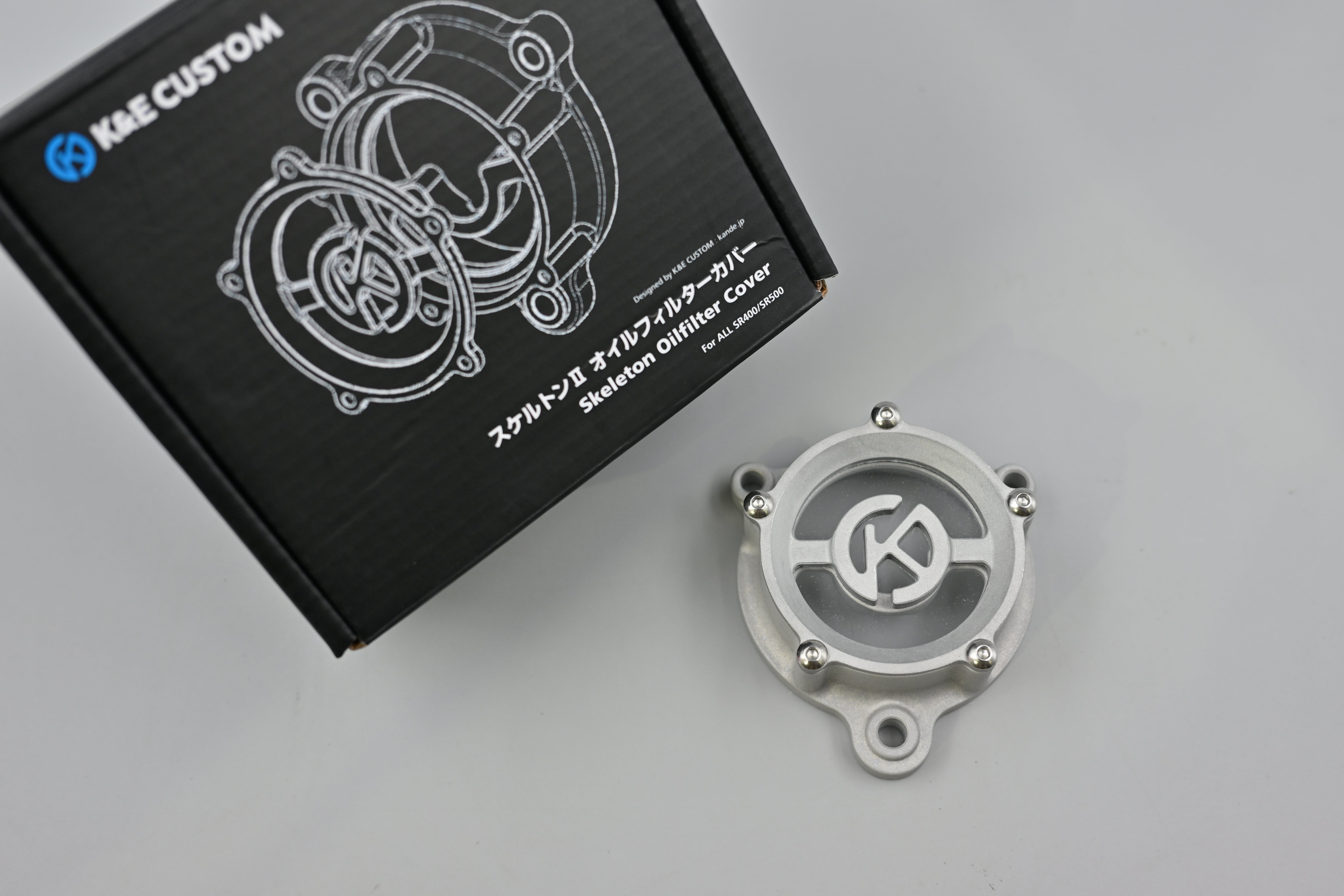 K&E CUSTOM スケルトンⅡオイルフィルターカバー SKELETON OILFILTER